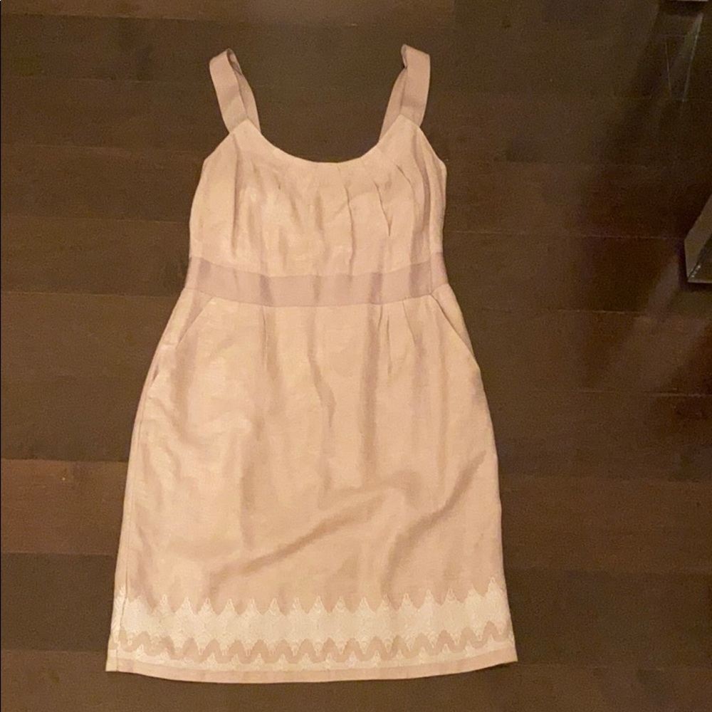ann taylor dress with embroidered bottom
